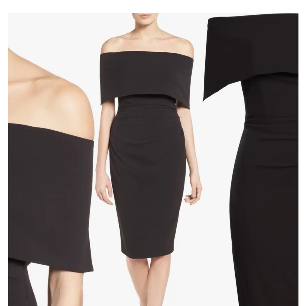 NWOT Vince Camuto Popover Cocktail Dress Sz 4 Black